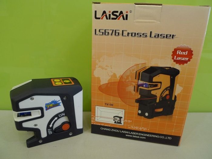 ☆捷成儀器☆LAISAI　LS676ST   7倍光墨線雷射儀激光雷射水平儀1垂直1水平 可吸鐵架比PLS180更亮