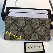 《真愛名牌精品》Gucci 308915 PVC  咖啡色  錢夾卡片套 **全新品**代購