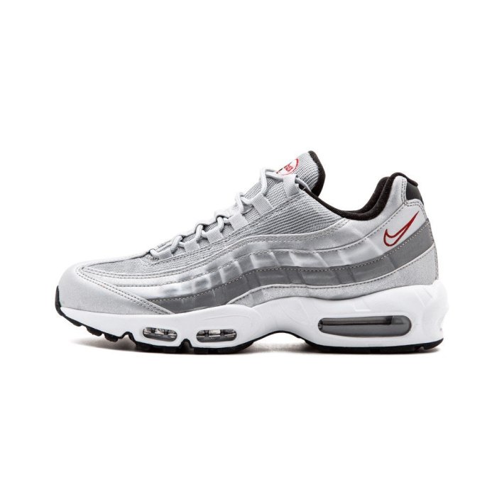 老夫子 NIKE AIR MAX 95 PREMIUM QS 銀彈 白銀 白灰銀 白色 網面 透氣 男