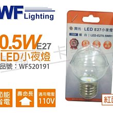 [喜萬年]含稅 舞光 LED 0.5W 110V G40 暖白 E27頭球泡_WF520191