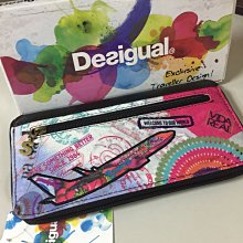 【小麥的店】西班牙DESIGUAL 色彩繽紛 萬用長夾 護照夾 純棉+仿皮