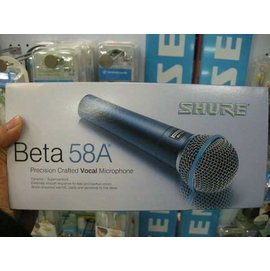 視聽影訊 Shure BETA 58A 高階動圈式麥克風 富銘公司貨 舞台音響設備 專業PA器材另sm57 sm58s