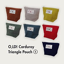 ❅PAVEE❅ 韓國OH,LOLLY DAY!~ Triangle pouch_Corduroy 燈心絨三角收納包 S
