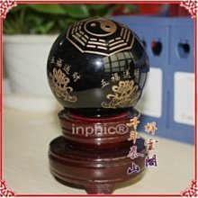 INPHIC-宗教 開光黑曜石八卦五福送財球鎮宅避邪招財家居飾品家飾工藝品