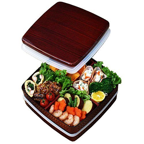 【天翼~日の良品代購】日本紀州漆器方形雙層便當盒 食物盒 開胃菜/小菜