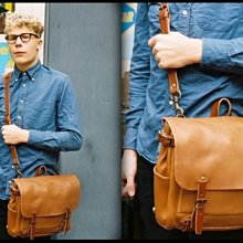 法國手工製 Bleu de Chauffe Eclair Bag 牛皮 植物染 郵差包 手提包 13吋 MAC 側背包 肩背包 筆電包