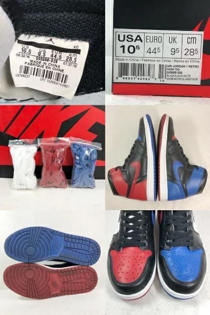 三位一體！藍紅鴛鴦！NIKE AIR JORDAN 1 RETRO HIGH OG TOP3 555088-026