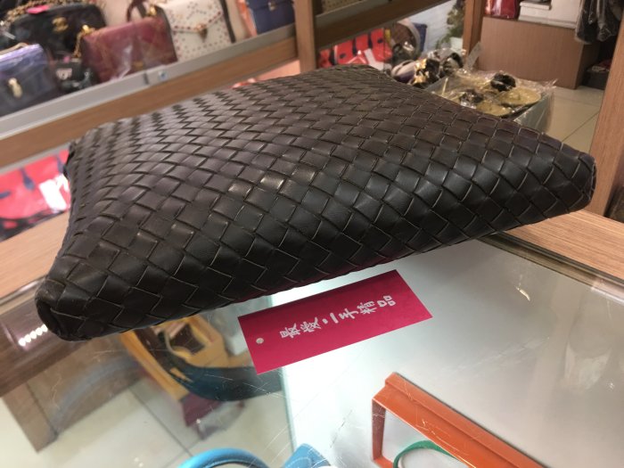 ☆最愛二手精品☆ BOTTEGA VENETA BV 276357 咖啡全皮編織拉鍊斜背包肩背包 XD0026