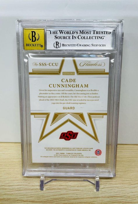 Flawless Cade Cunningham Rookie Patch Auto RPA SSP (新人/低限量10張 首號/卡面簽/暴力球衣）