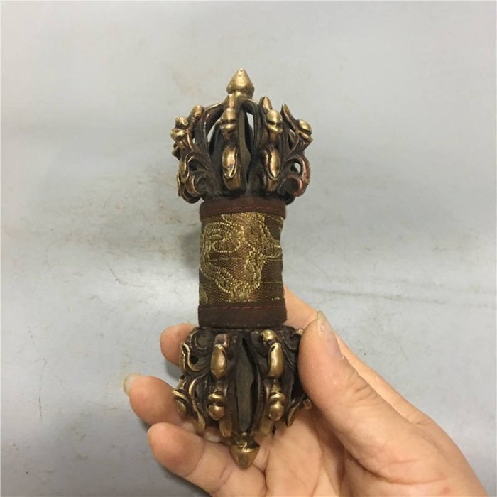 【熱賣精選】藏傳老銅法器 佛教圣物 銅工藝品擺件