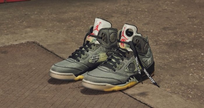 OFF-WHITE x NIKE AIR JORDAN 5 RETRO SP 重磅聯名鐵灰CT8480-001