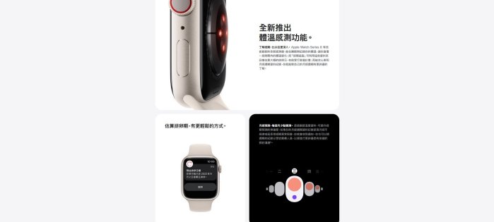 【台中手機館】Apple Watch Series 8 鋁金屬 Wi-Fi 41mm  GPS 運動手錶 智慧手錶