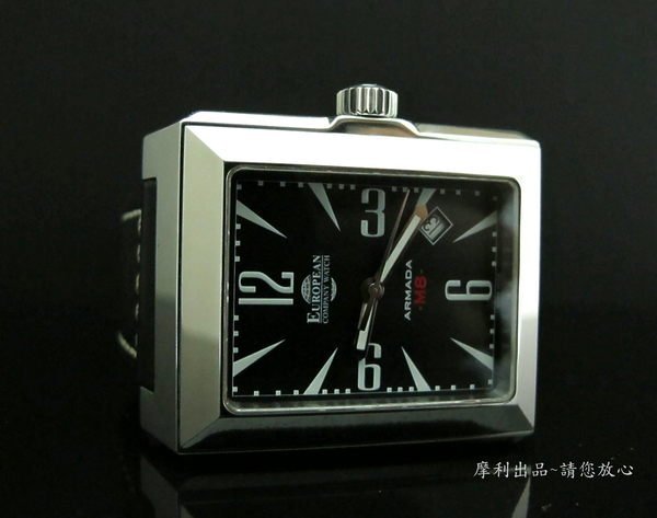 【摩利精品】EUROPEAN COMPANY WATCH(ECW)M8方型自動錶 *真品* 低價特賣