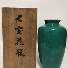 日本回流七寶花瓶花器附合箱寶石綠賞瓶