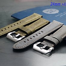 【時間探索】 Panerai 沛納海 代用 仿舊款高級錶帶 ( 24mm )