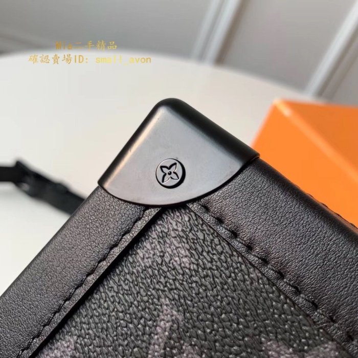 【二手正品】LV M44730 Soft Trunk黑色鏈條郵差包 99新