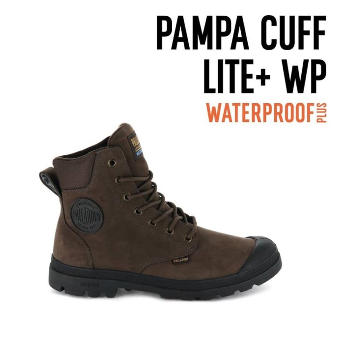 =CodE= PALLADIUM PAMPA LITE+ CUFF WP+ 防水輕量軍靴(咖啡) 76118-249 女