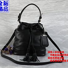 優買二手名牌店 PRADA BN2785 三角牌 黑色 牛皮 手提包 肩背包 斜背包 水桶包 束口包 全新商品