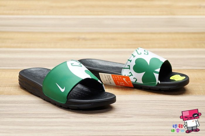 球鞋補習班 NIKE BENASSI SOLARSOFT NBA 男 運動拖鞋 賽爾提克 厄文 綠 917551-301