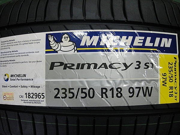 {順加輪胎}米其林PRIMACY 3 ST 235/50/18 MAXX TT LC STR UHP DHPS AS1 VE302 235/55/18