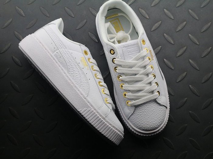 Puma Basket Platform Pearlized 2.0 彪馬白金色運動鞋 364233-01