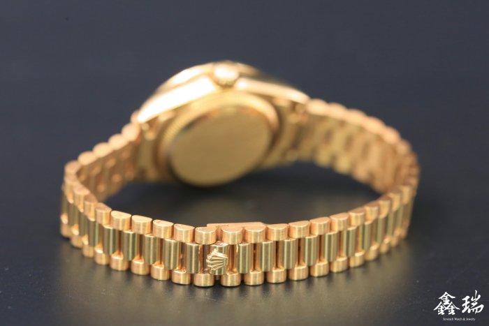 【鑫瑞鐘錶】ROLEX 勞力士 Datejust 69158 珍珠母貝鑽石面盤 18K黃金 原廠鑽圈鑽腳 26mm 女錶