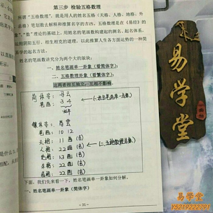 易學堂 風水 易理 數字易經之起名寶x典 八字起名& 企業店鋪起名Yx134