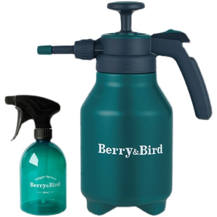 噴水壺Berry&Bird園藝工具BB塑料透明壓力澆水壺噴壺噴*清倉