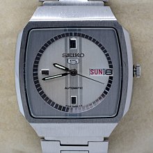 《寶萊精品》SEIKO 精工表銀灰白方型自動男子錶