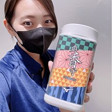 貳拾肆棒球-日本帶回Mizuno爽香守 鬼滅之刃 x美津濃 聯名系列手套釘鞋球具清潔不織布擦拭抽取式紙巾桶/日製