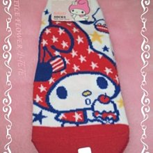 ♥小花花日本精品♥ Hello Kitty 美樂蒂可愛好好穿滿滿星星臉頭立體造型豐富圖襪子