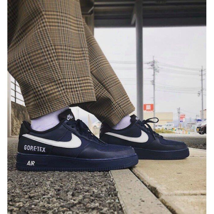 【正品】Nike Air Force1 x Gore-Tex 深藍色 限定 街頭 男 CK2630-400潮鞋