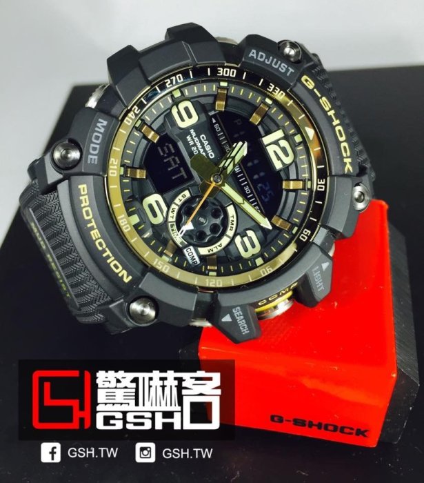 驚嚇客】CASIO G-SHOCK GG-1000GB 黑金MUDMASTER 測量溫度羅盤| Yahoo