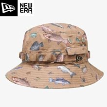 南 2021 4月 New Era | Unisex Bucket Hats 漁夫帽 探險帽 奔尼帽 魚 卡其色 咖啡色