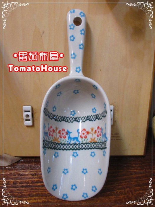 高雄【番茄佈屋家飾精品】*手工彩繪波蘭陶貓咪鏟子Boleslawiec Polish Pottery*居家餐廳