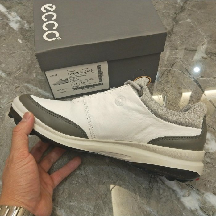 正貨ECCO GOLF BIOM HYBRID 3 混能高爾夫球鞋 ECCO休閒鞋 頂級皮革 防水 舒適 155804