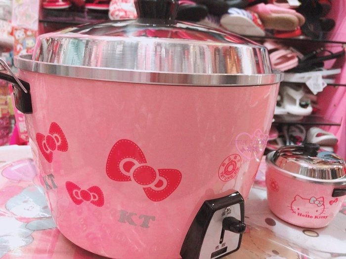 ♥小花花日本精品♥ Hello Kitty 限量粉色大同電鍋 大同10人份電鍋 蒸口罩必備 造型可愛 現貨