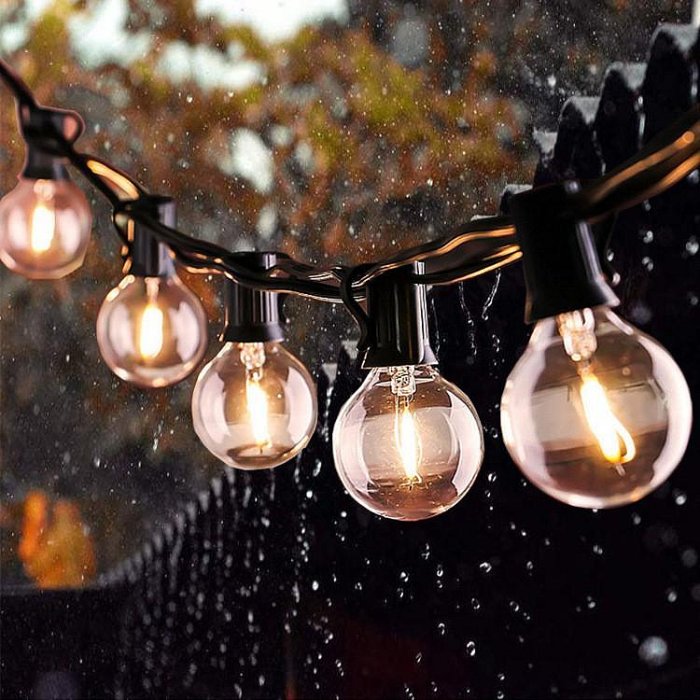 G40燈串 聖誕燈泡 LED復古燈串 G40 戶外防水燈 愛迪生燈泡 玻璃燈 插-來可家居