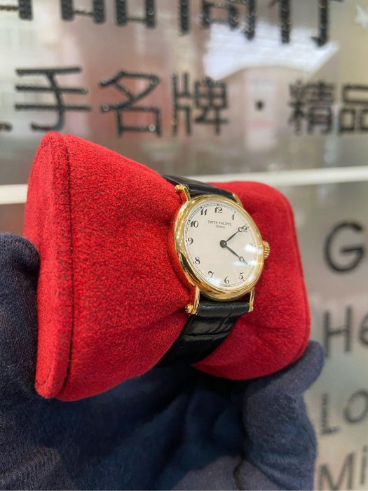 名品商行 2手名牌 PATEK PHILIPPE 百達翡麗 Calatrava 系列 4860 型 18K手上鍊 26mm 女錶 狀況90成新 錶帶換新的非原廠