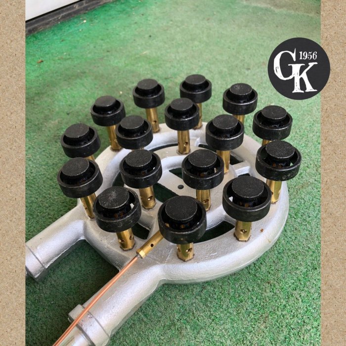 《GK.COM》 現貨＋預購黑頭 16芯雙管營業用銅管系列 母火快速爐(天然氣/桶裝瓦斯適用)  $2280