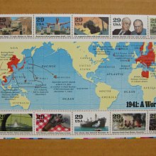 (8 _ 8)~美國郵票--第二次世界大戰50年紀念郵票--1990年--小版張--02--外拍--僅一套