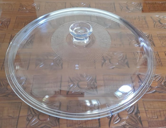 透明玻璃燉鍋(MADE IN JAPAN)琥珀色,二手貨