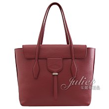 【茱麗葉精品】【全新精品 優惠中】TODS 專櫃商品 壓印LOGO小牛皮肩背雙層托特包.深紅 現貨