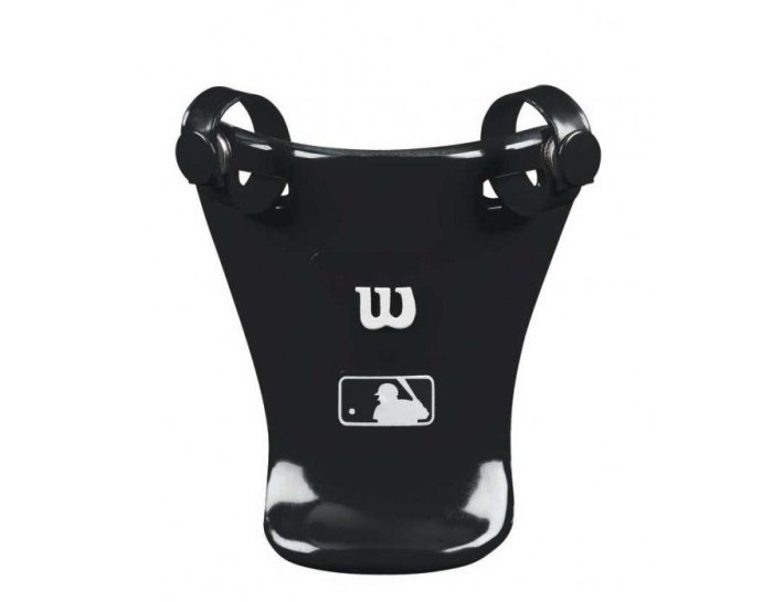 美國進口 WILSON MLB 4" UMPIRE THROAT GUARD 主審裁判四吋面罩護喉黑白款