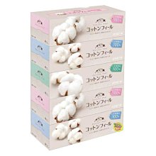 【JPGO】超取最多2組~日本製 大王 elleair Cotton Feel 棉感盒裝面紙 150抽~5盒入