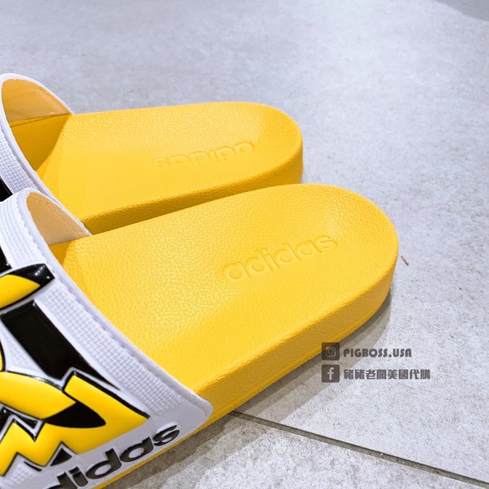 【豬豬老闆】ADIDAS ADILETTE POKEMON 寶可夢 皮卡丘 運動 休閒 拖鞋 童鞋 FW7430