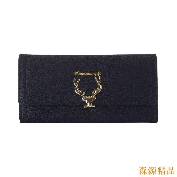 Wallet women's long three fold deer head wallet-高端轻奢生活馆