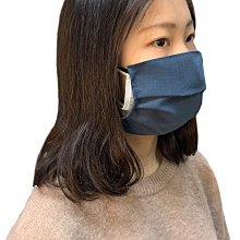 【菲歐娜】7700-3-(特價拍品)棉質口罩套+彈性耳帶(藍色)台灣製
