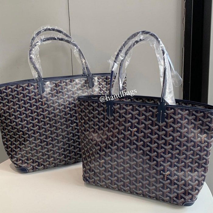 【翰貝格名牌館】全新真品 GOYARD 新款 ARTOIS 藏藍 MM TOTE 肩背 手提 拉鍊 托特包 購物包 現貨