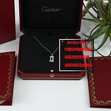 ☆優買二手精品名牌店☆ Cartier DOUBLE C LOGO 卡地亞 雙C 鑽石 鑽鍊 750 白K金 項鍊 激新